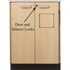 Pediatric Scale Treatment Table with One Drawer and Two Open Shelves - Door And Drawer Lock