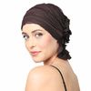 Chemo Beanies Janice Chocolate Brown Ruffle