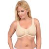 QT Intimates Cotton Front Hook Pocket Bra - Nude Front