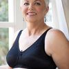 ABC Lace Trim Soft Cup Mastectomy Bra - Black