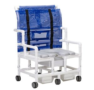 Columbia PVC Hi-Back Bariatric Shower and Commode Chair