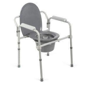 Guardian 3-in-1 Elongated Steel Folding Bedside Commode