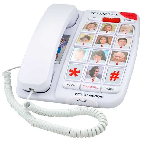 Future Call Picture Care Memory Corded Amplified Phone